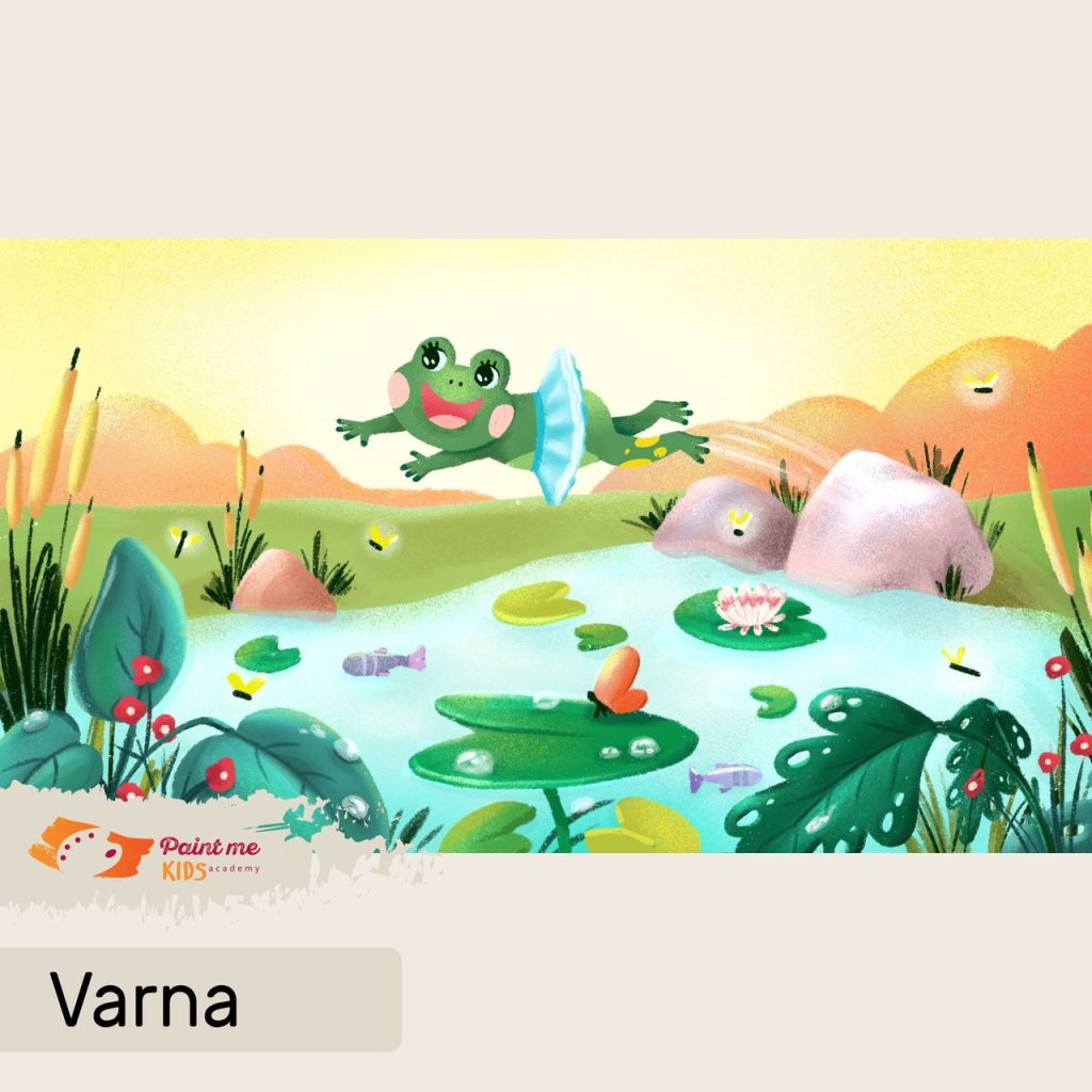 Илюстрация на детската приказна работилничка „Жадната ябълка“ – Paint Me Varna