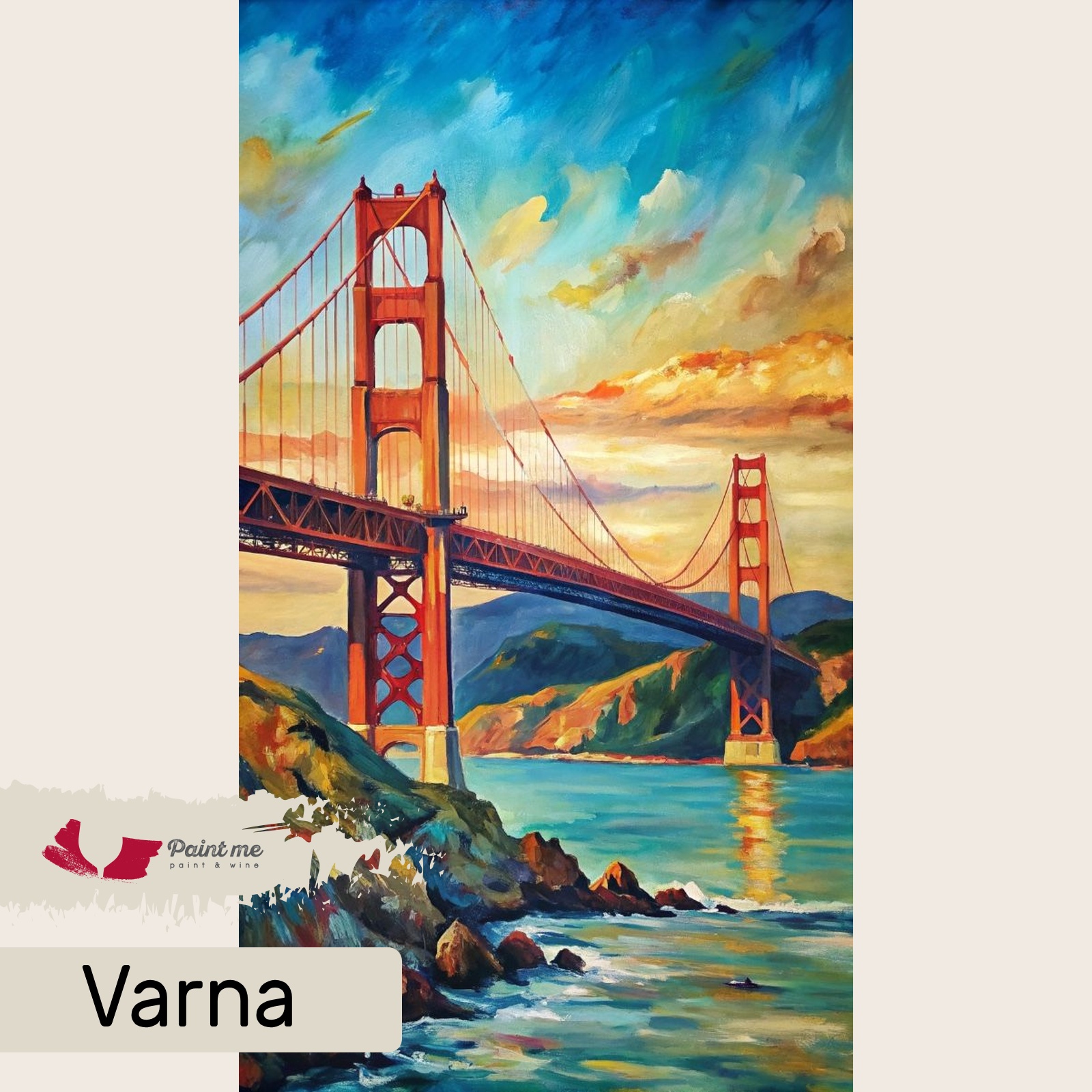 Рисуване и Вино "Golden Gate"
